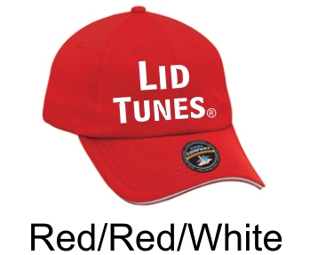 Lid Tunes Performance Cool Mesh Red Cap